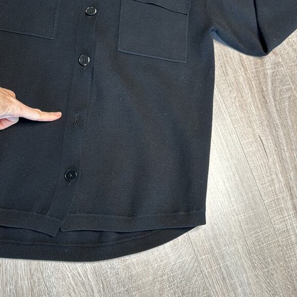 ARITZIA WILFRED FREE Women’s Black Ronnie Button Front Long Sleeve Sweater - Picture 6 of 10